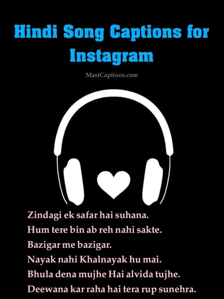 Hindi Song Captions For Instagram